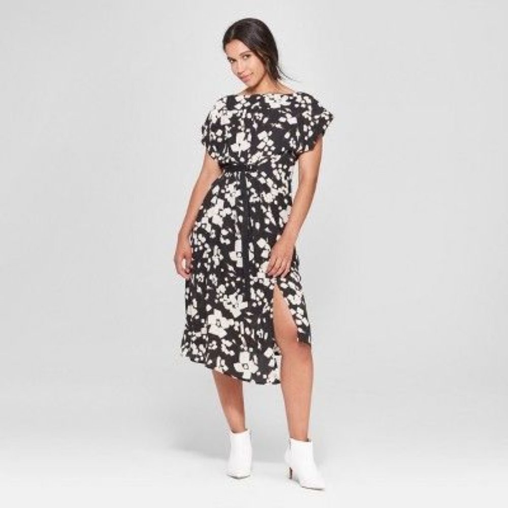 FINAL PRICE! Asymmetrical Black & White Dress